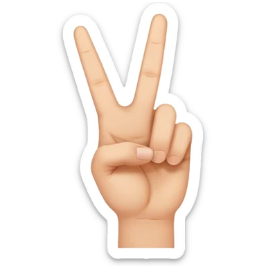 peace sign hand gesture sticker