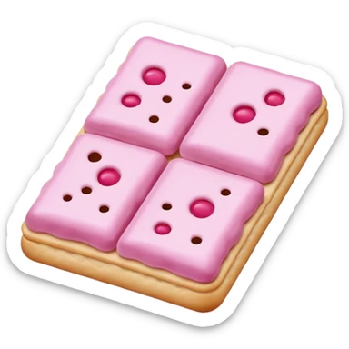 white cracker with pink filling sticker