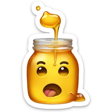 Happy emoji puking honey  sticker