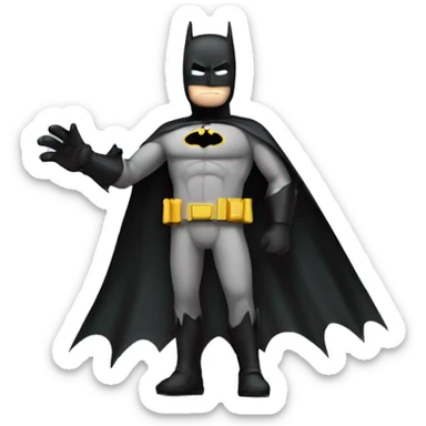 batman standing with his hand out motioning stop sticker