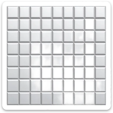 Light gray and white square with a checkered pattern 8x8 sticker