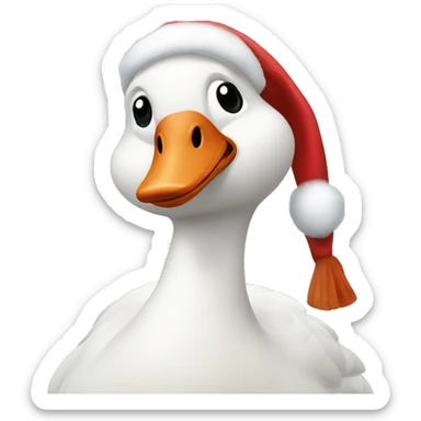 Christmas goose sticker