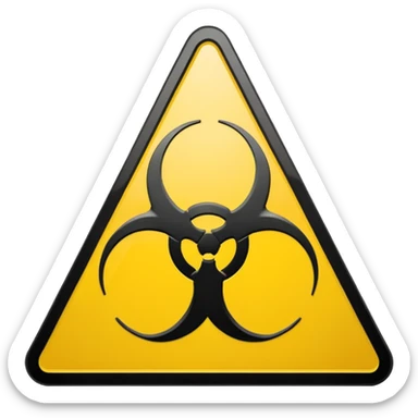 Biohazard sticker
