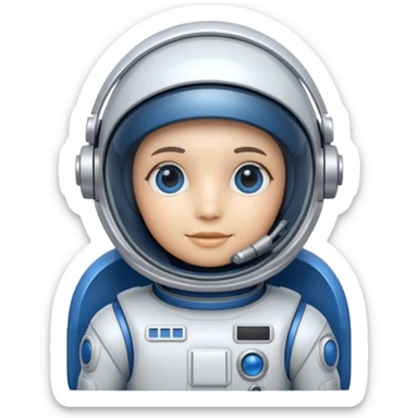 astonaut robot copilot sticker