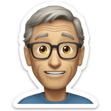 bill gates telling to stop talking sticker