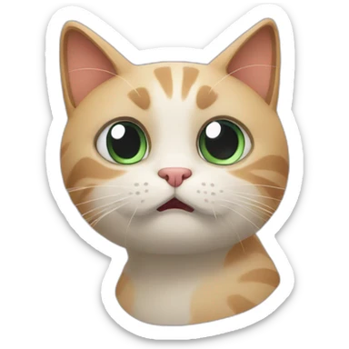 The cat is perplexed sticker