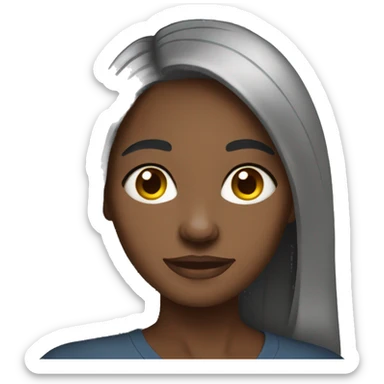 Congolese Woman long hair sticker