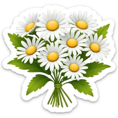 bouquet of 5 daisy sticker