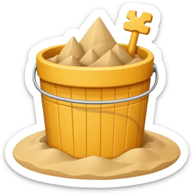 sand castle, Bucket-shaped castle sticker