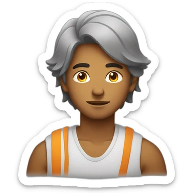 Indian Male Teen meditating sticker