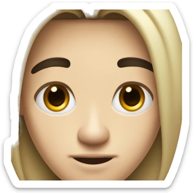 man with a nostril piercing, light skin, fluffy black hair, and hazel eyes. also has an anti-eyebrow piercing. sticker