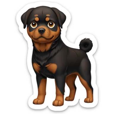 dog rottweiler full body sticker