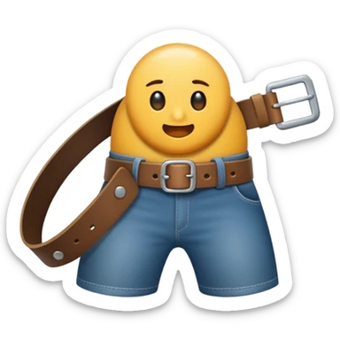 A belt hitting somone sticker