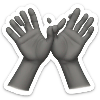 two hands greeting sticker