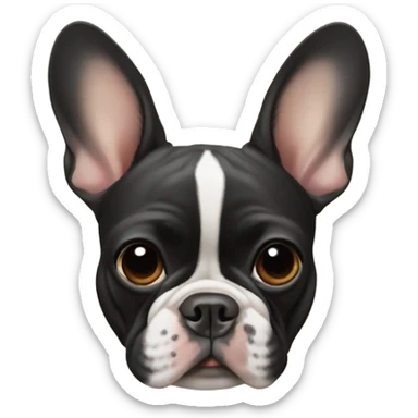 Black and Tan French bulldog and fawn French bulldogs  sticker