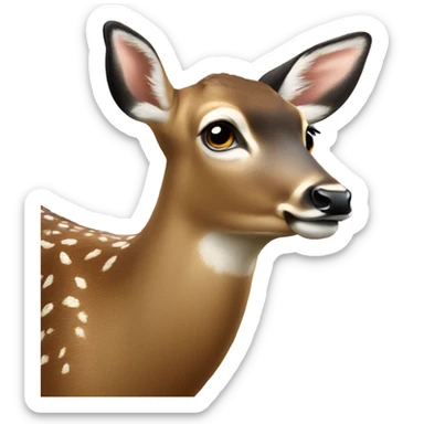 deer gazing on clear background  sticker
