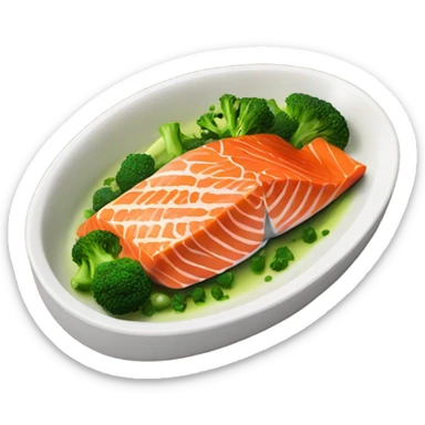 salmon and broccoli sticker