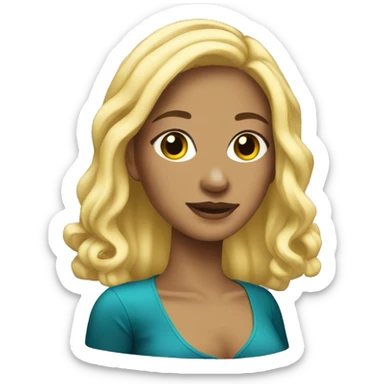 Beautiful blonde female Aquarius  sticker