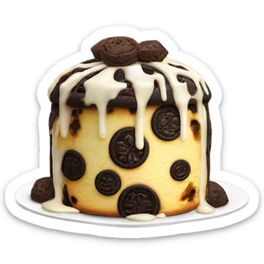 Oreo panettone, white chocolate drip sticker