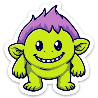 Classic troll face meme with creepy smile, popular on YouTube sticker