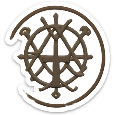 Chi rho with an alpha and an omega on the sides sticker