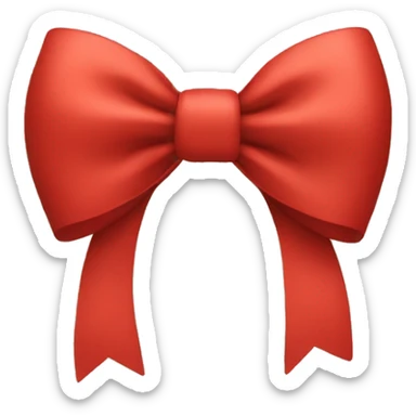 Red bow sticker