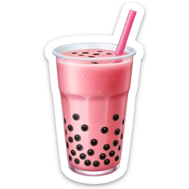 bubble tea made with watermelon juice sticker
