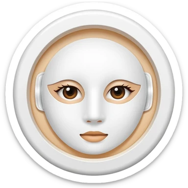 a beauty product box of skincare white rounded eyehole mask pack sticker