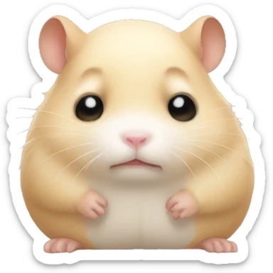 sad hamster meme sticker