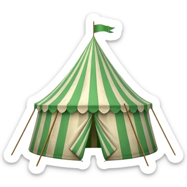 green carnival tent sticker