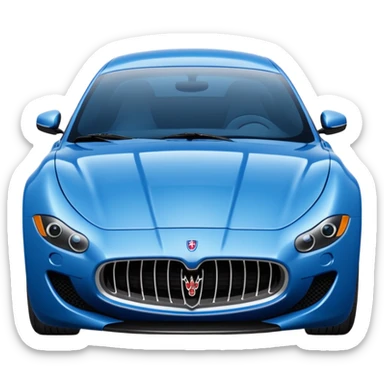 Blue Maserati sticker