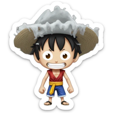 Luffy gear 5 from one piece sticker