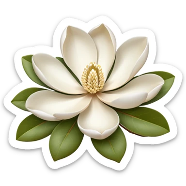 Magnolia flower sticker
