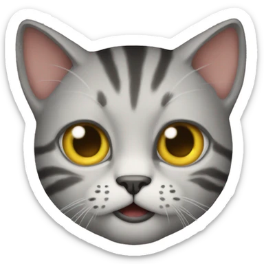 A cat that looks like is going to kill you sticker