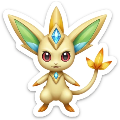 Celebi-Jirachi-Victini-fusion sticker