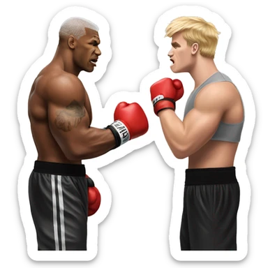 Mike tyson and jake paul fight sticker
