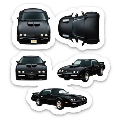 Black Pontiac transam sticker