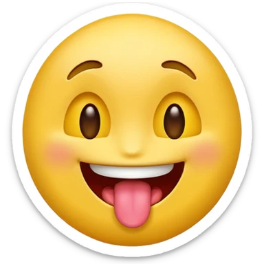 sticking out your tongue emoji sticker