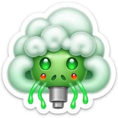 poisonous gas, isometric sticker