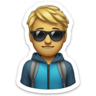 surfing indie hacker sticker