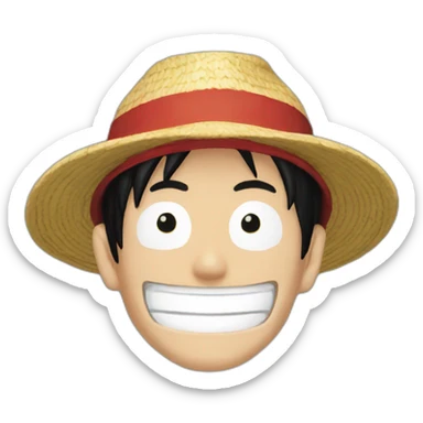 Luffy hat sticker