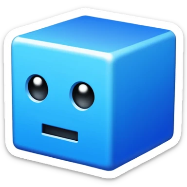 geometery dash cube sticker