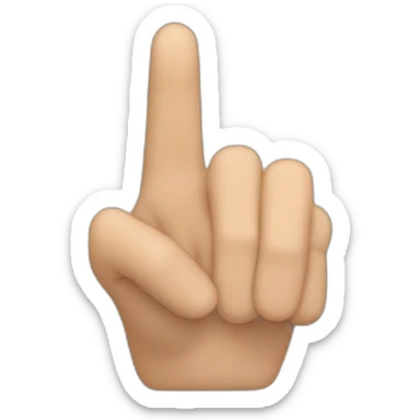 Finger  pointing directly to the front screen  sticker