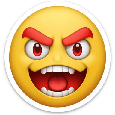 angry  emoji just like in the pacman  sticker
