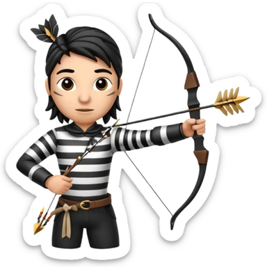 wild zebra archer sticker