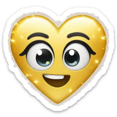 Heart with sparkles  sticker