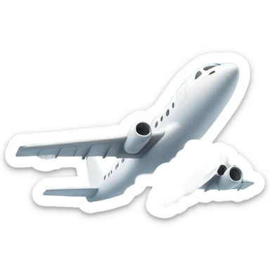 Plane flying through cloudy  sticker