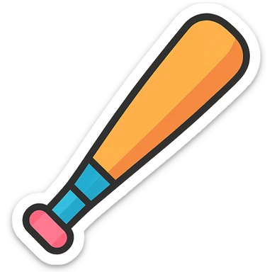 baseball bat, simple sticker