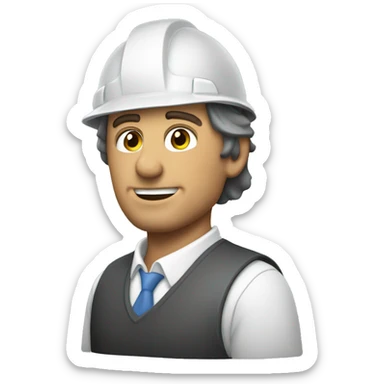 Robert Habeck with builder helmet sticker