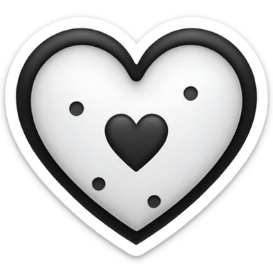 Esse emoji "🤍" com bolinhas pretas  sticker